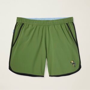NWOT Bonobos Swim Trunks Green Toucan Retro Curved Hem 4"